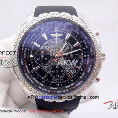 Perfect Replica Breitling Bentley B05 Unitime Black Rubber Band Watch 